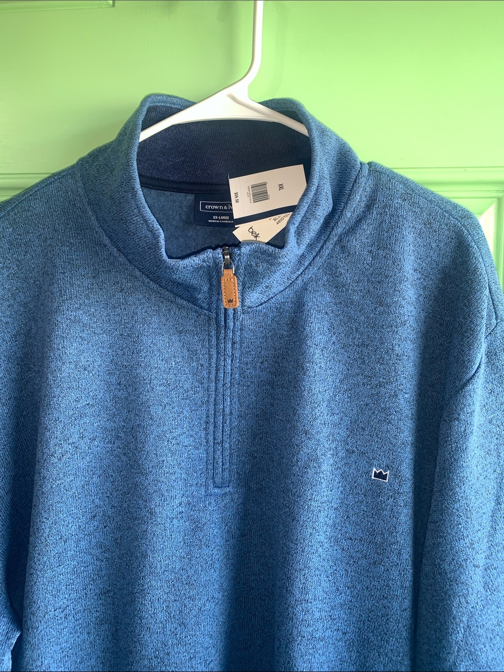 NWT Crown & Ivy Blue Pullover - Men’s size XXL - Picture 2 of 4
